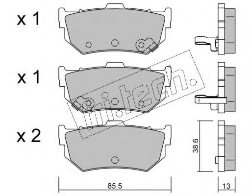 set placute frana,frana disc