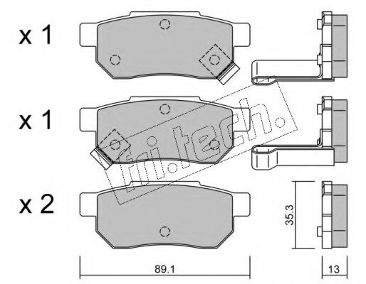 set placute frana,frana disc