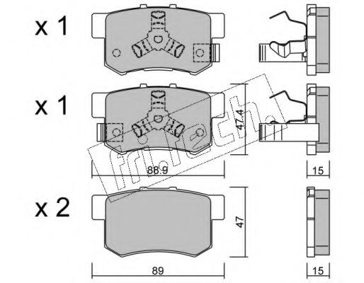 set placute frana,frana disc