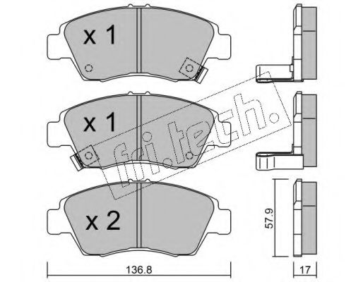 set placute frana,frana disc