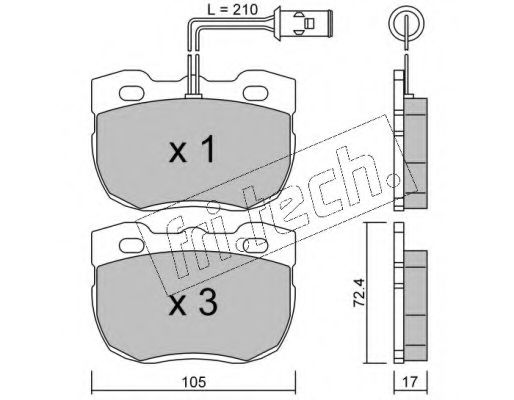 set placute frana,frana disc