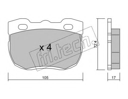 set placute frana,frana disc