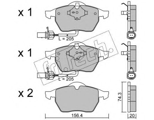 set placute frana,frana disc