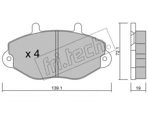 set placute frana,frana disc