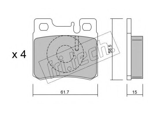 set placute frana,frana disc