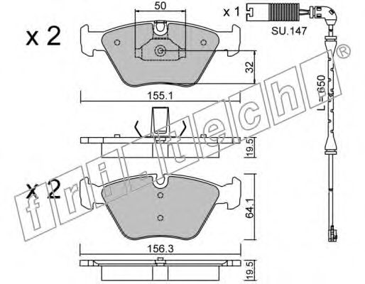 set placute frana,frana disc