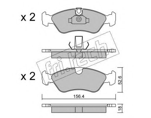 set placute frana,frana disc