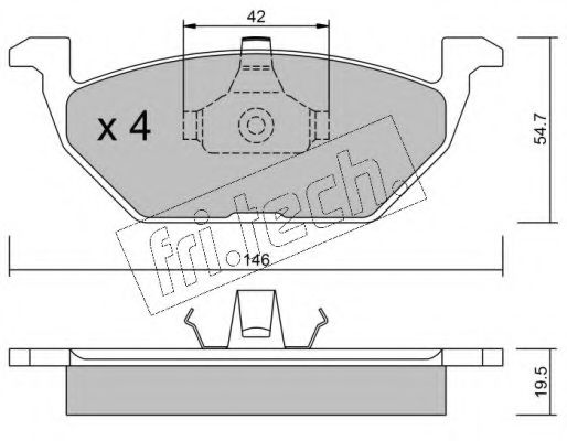 set placute frana,frana disc