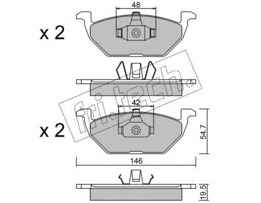 set placute frana,frana disc