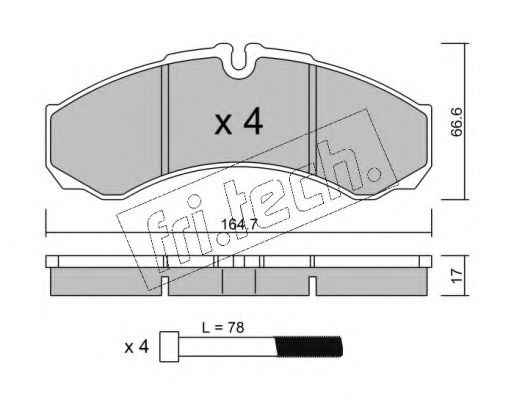 set placute frana,frana disc