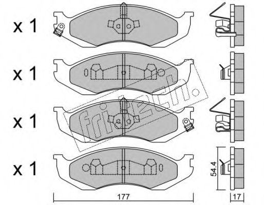 set placute frana,frana disc