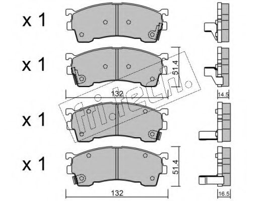 set placute frana,frana disc