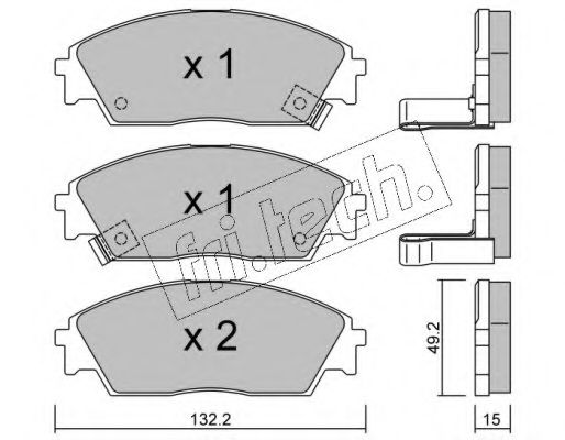 set placute frana,frana disc