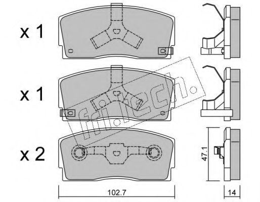 set placute frana,frana disc