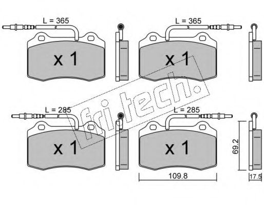 set placute frana,frana disc