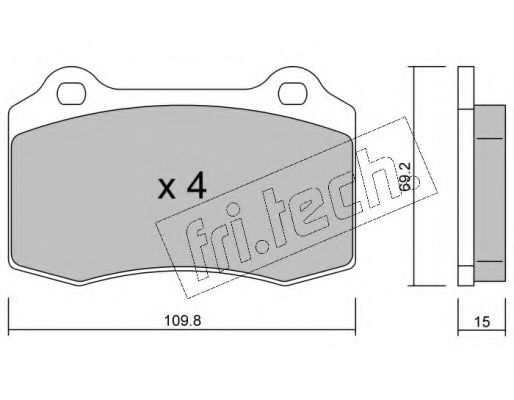 set placute frana,frana disc