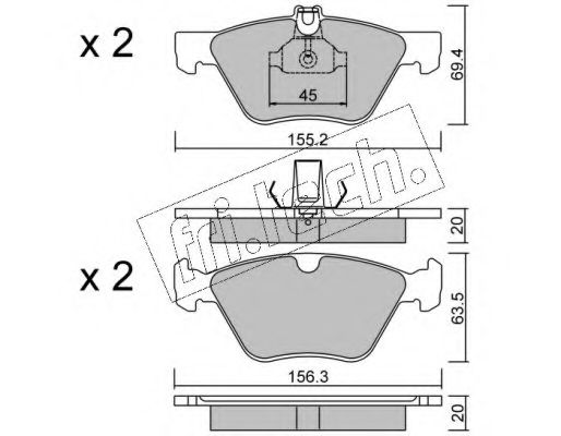 set placute frana,frana disc