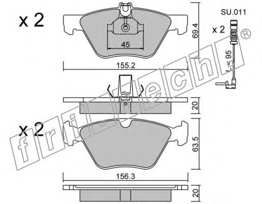 set placute frana,frana disc