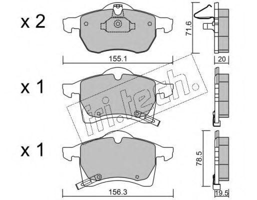 set placute frana,frana disc