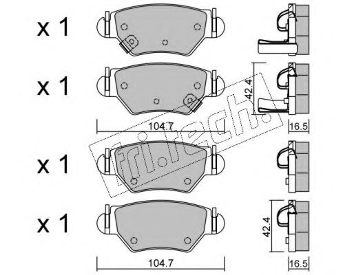 set placute frana,frana disc