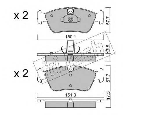 set placute frana,frana disc