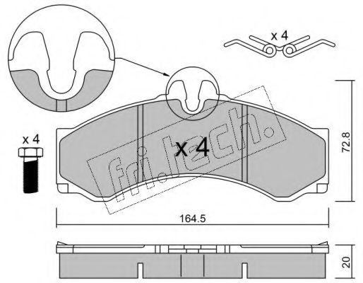 set placute frana,frana disc