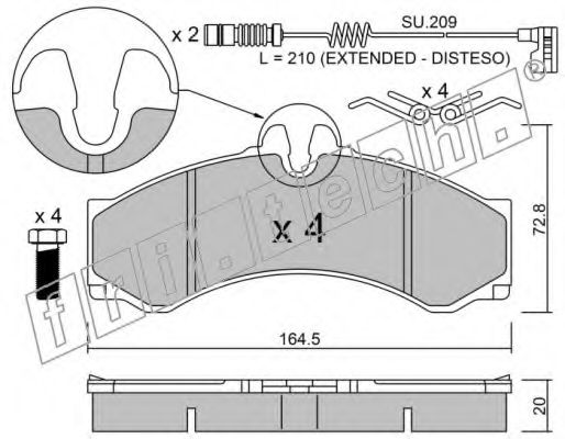 set placute frana,frana disc