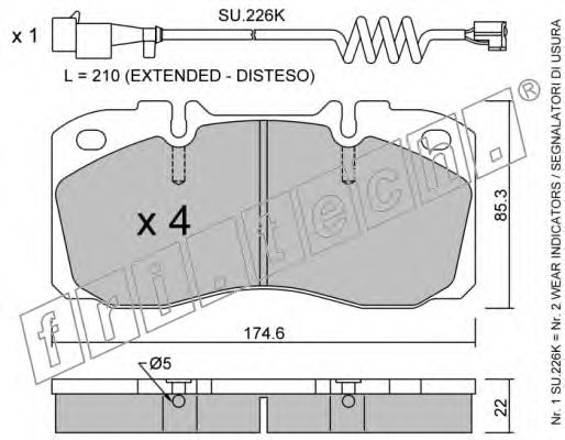 set placute frana,frana disc