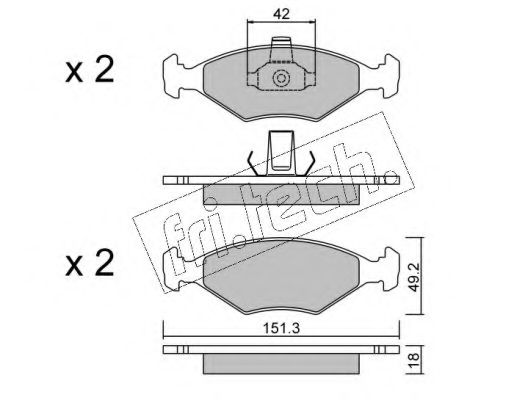 set placute frana,frana disc