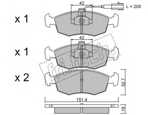 set placute frana,frana disc