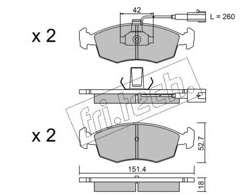 set placute frana,frana disc