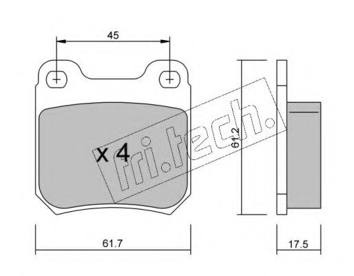 set placute frana,frana disc