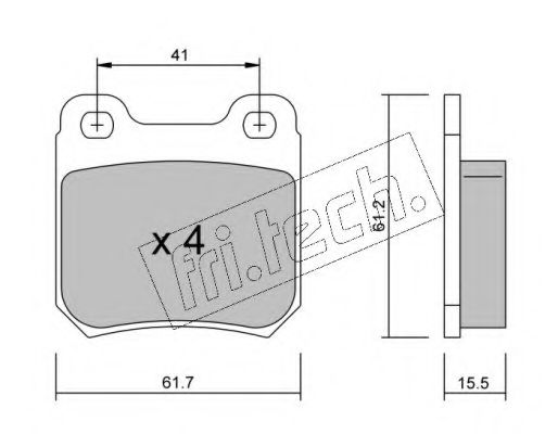 set placute frana,frana disc