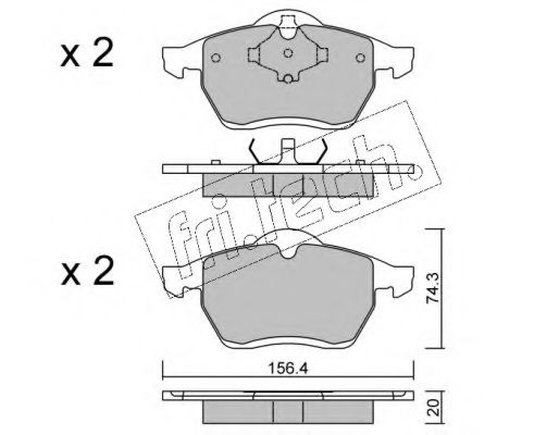 set placute frana,frana disc