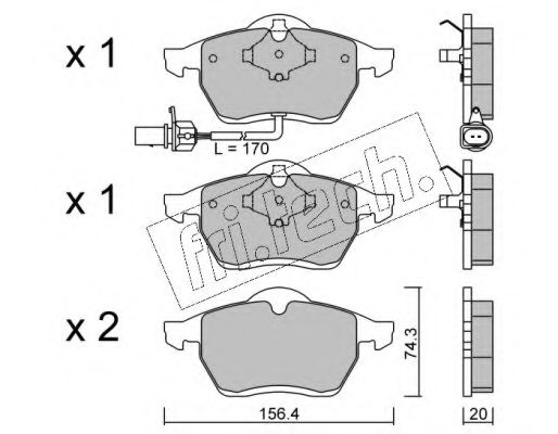 set placute frana,frana disc