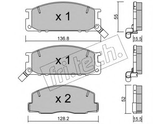 set placute frana,frana disc