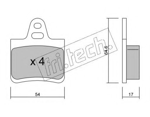 set placute frana,frana disc