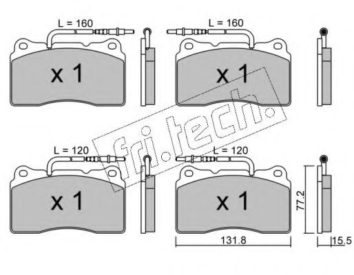 set placute frana,frana disc