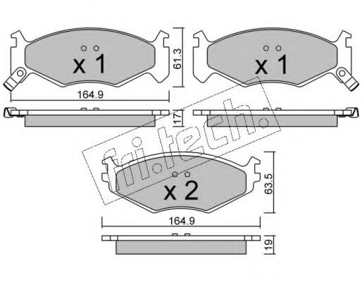 set placute frana,frana disc