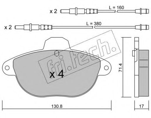 set placute frana,frana disc