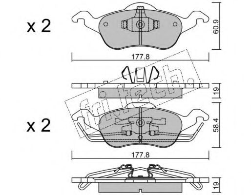 set placute frana,frana disc