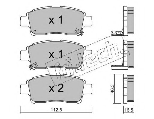 set placute frana,frana disc