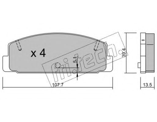 set placute frana,frana disc