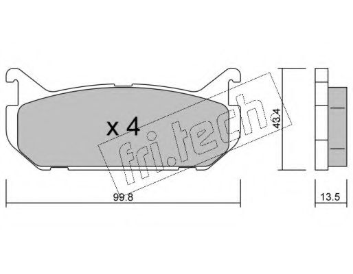 set placute frana,frana disc