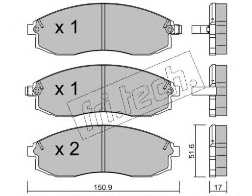 set placute frana,frana disc