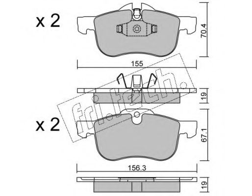 set placute frana,frana disc