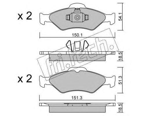 set placute frana,frana disc