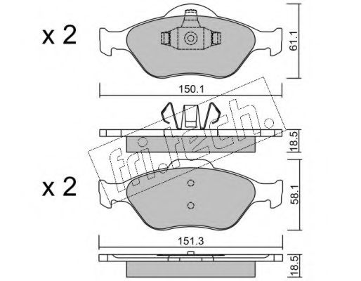 set placute frana,frana disc