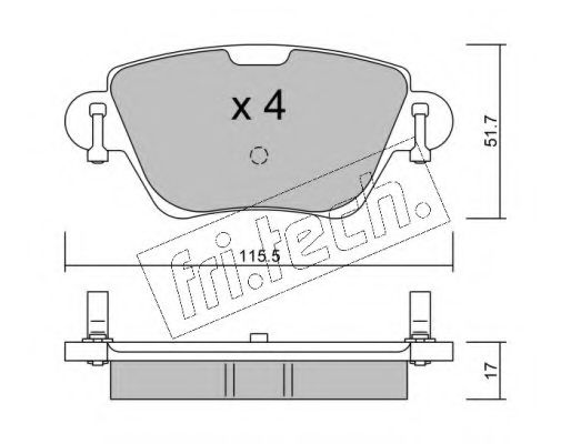 set placute frana,frana disc