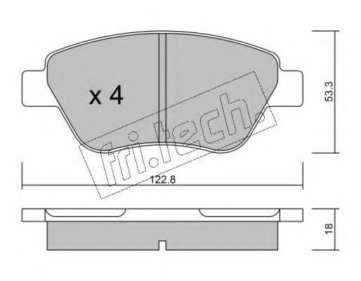 set placute frana,frana disc